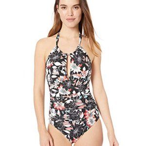 Kenneth Cole One Piece Halter Swimsuit